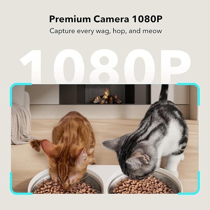 petlibro automatic cat feeder with camera for two cats, 1080p hd video with night vision, 5g wifi pet feeder with phone app control, 2 way audio for cat & dog, low food & motion & sound alerts petlibro automatic cat feeder with camera for two cats, 1080p hd video with night vision, 5g wifi pet feeder with phone app control, 2 way audio for cat & dog, low food & motion & sound alerts