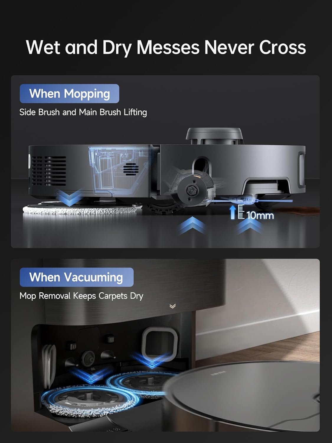 dreame x40 ultra robot vacuum with 12,000pa suction, liftable mop, self cleaning & auto empty dreame x40 ultra robot vacuum with 12,000pa suction, liftable mop, self cleaning & auto empty