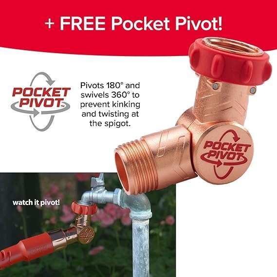 pocket hose 100 ft copper head expandable garden hose with pocket pivot, no tangles, as seen on tv, 360° swivel, tri tex tubing, force field jacket, lead free, no kink, anti burst w/apt pocket hose 100 ft copper head expandable garden hose with pocket pivot, no tangles, as seen on tv, 360° swivel, tri tex tubing, force field jacket, lead free, no kink, anti burst w/apt