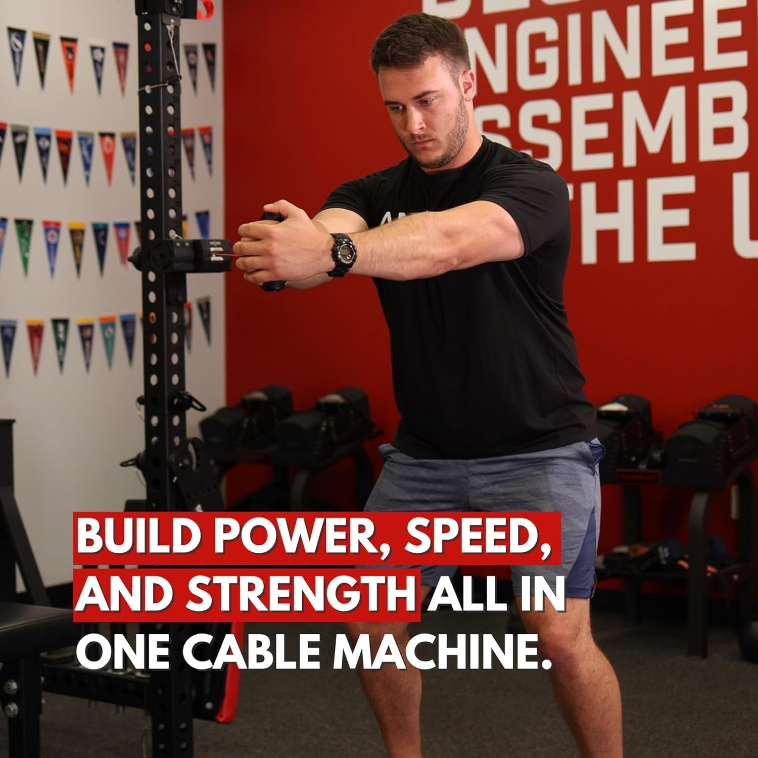 ancore pro home gym cable machine, portable full body workout, mount for squat rack or pole ancore pro home gym cable machine, portable full body workout, mount for squat rack or pole