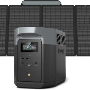 ef ecoflow portable power station delta 2 max, 2400w lfp solar generator, full charge in 1 hr