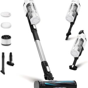levoit cordless vacuum cleaner, stick vac with tangle resistant design, up to 50 minutes, powerful suction, rechargeable, lightweight, and versatile for carpet, hard floor, pet hair, lvac 200