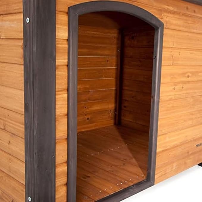 precision pet products extreme outback log cabin dog house, large, natural wood (7027013) precision pet products extreme outback log cabin dog house, large, natural wood (7027013)
