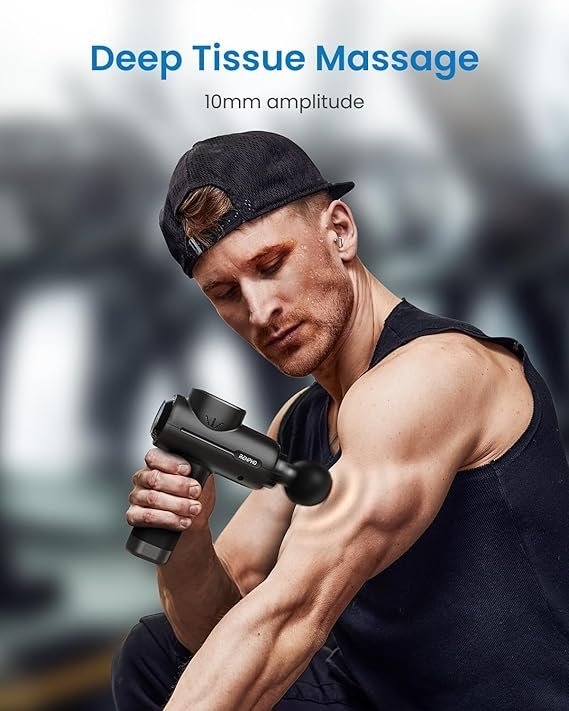 renpho active+ percussion massage gun, mothers day gifts, 5 adjustable speeds for back, neck, muscle recovery – app controlled guided courses, with carry case for professional athlete, gym and travel renpho active+ percussion massage gun, mothers day gifts, 5 adjustable speeds for back, neck, muscle recovery – app controlled guided courses, with carry case for professional athlete, gym and travel