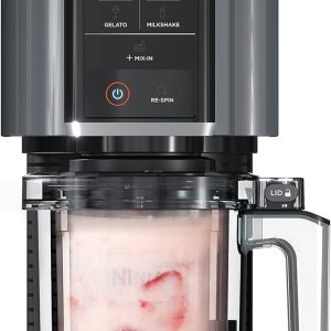 ninja nc301 creami ice cream maker for gelato mix ins milkshakes sorbet smoothie bowls & more 7 one touch programs with 2 pint containers & lids compact size silver