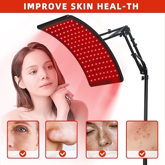 red light therapy for face and body, red infrared light therapy lamp with stand led 660nm red light therapy& 850nm infrared light device for body red light therapy for face and body, red infrared light therapy lamp with stand led 660nm red light therapy& 850nm infrared light device for body