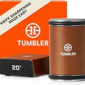 Collections the original tumbler rolling knife sharpener™ – knife sharpening made easy – rolling knife sharpener tool for kitchen knives – knife sharpener kit offers 15 & 20 degree sharpening (wood)