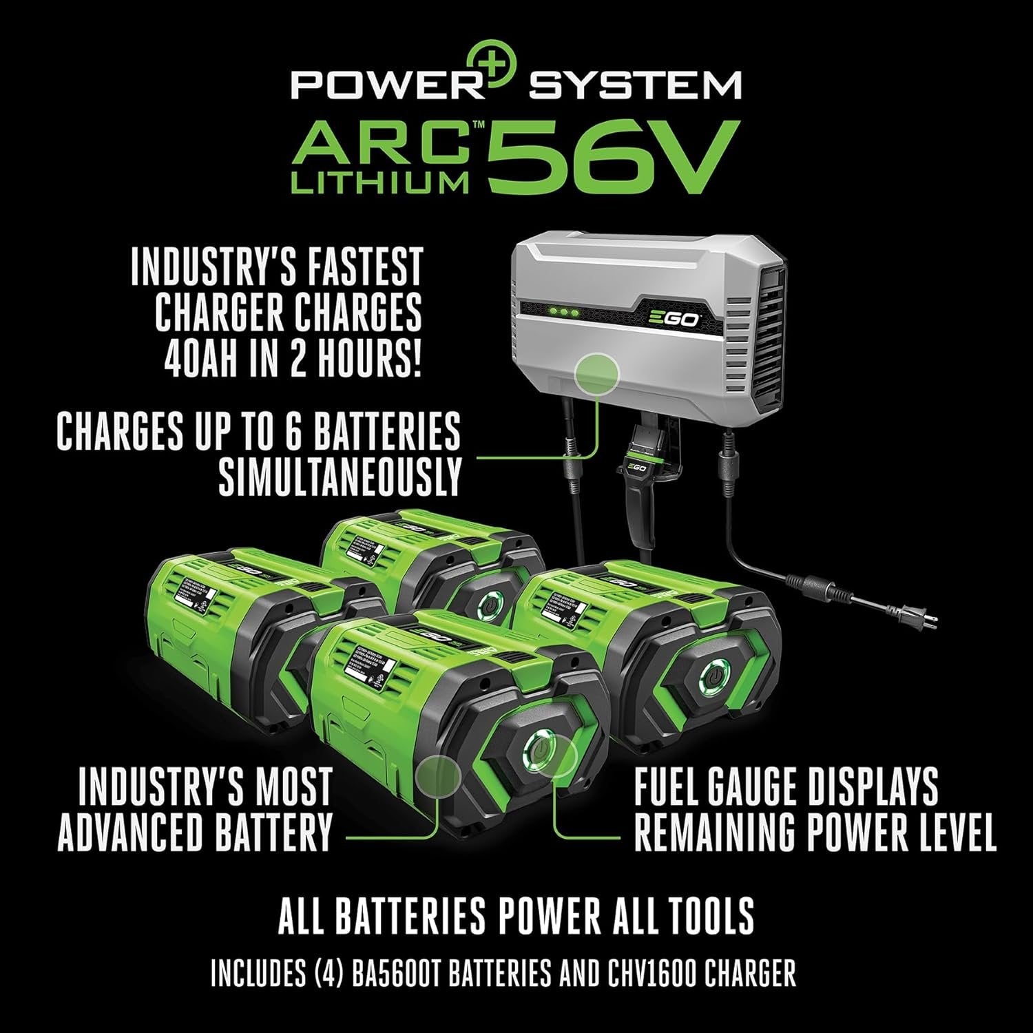 ego power+ electric riding lawn mower, 42″ deck with zero turn radius, includes (4) 56v 10.0ah batteries and charger zt4204l ego power+ electric riding lawn mower, 42″ deck with zero turn radius, includes (4) 56v 10.0ah batteries and charger zt4204l