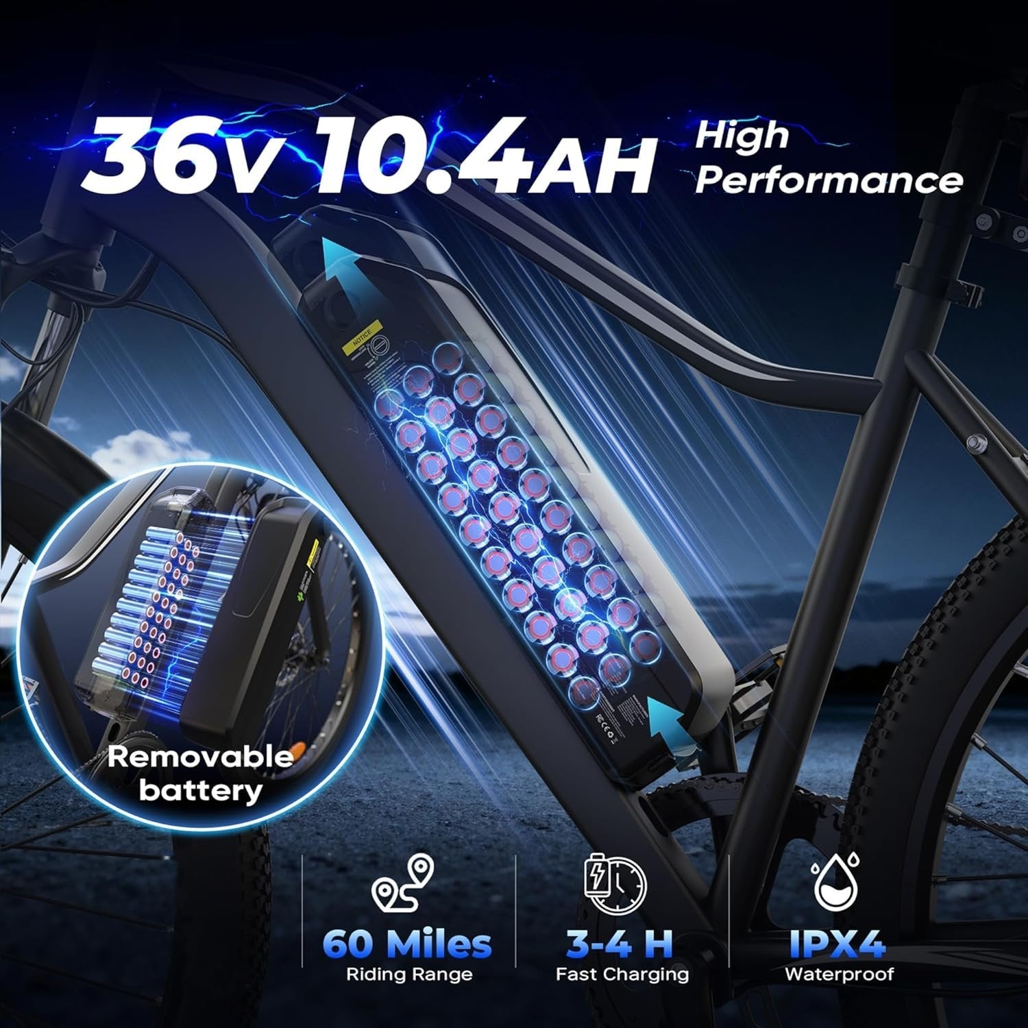 electric bike for adults, 750–1000w, 60 mile range, 20mph, 20″/26″ tires, mountain & commuting electric bike for adults, 750–1000w, 60 mile range, 20mph, 20″/26″ tires, mountain & commuting