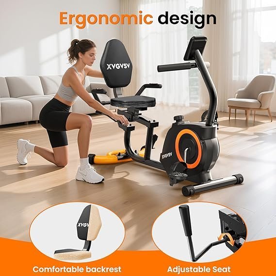 recumbent exercise bike for home use, quiet recumbent stationary bikes for adults & seniors, 16 level resistance, adjustable seat, supports 400lb, pulse sensors & lcd display recumbent exercise bike for home use, quiet recumbent stationary bikes for adults & seniors, 16 level resistance, adjustable seat, supports 400lb, pulse sensors & lcd display