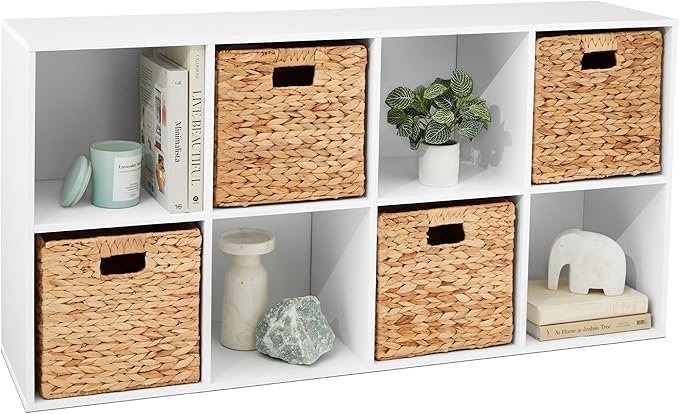 best choice products 8 cube storage organizer, 11in shelf opening, bookcase, display shelf, customizable w/ 3 removable back panels – white best choice products 8 cube storage organizer, 11in shelf opening, bookcase, display shelf, customizable w/ 3 removable back panels – white