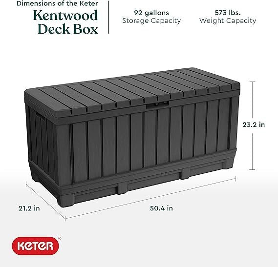 patiozen 100 gallon resin deck box, lockable patio outdoor storage box for furniture, garden tools and tools storage, waterproof outside storage boxes – black patiozen 100 gallon resin deck box, lockable patio outdoor storage box for furniture, garden tools and tools storage, waterproof outside storage boxes – black