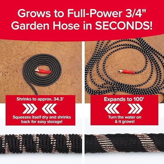 pocket hose 100 ft copper head expandable garden hose with pocket pivot, no tangles, as seen on tv, 360° swivel, tri tex tubing, force field jacket, lead free, no kink, anti burst w/apt pocket hose 100 ft copper head expandable garden hose with pocket pivot, no tangles, as seen on tv, 360° swivel, tri tex tubing, force field jacket, lead free, no kink, anti burst w/apt
