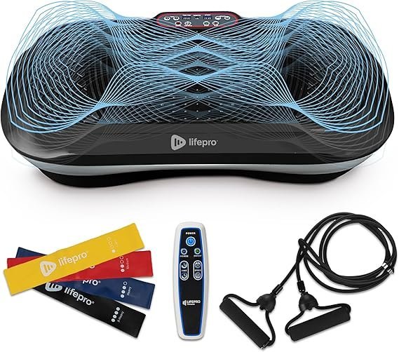 lifepro waver vibration plate exercise machine for lymphatic drainage, muscle activation, full body workout vibrating platform with loop bands, fitness equipment for strength toning & fat loss lifepro waver vibration plate exercise machine for lymphatic drainage, muscle activation, full body workout vibrating platform with loop bands, fitness equipment for strength toning & fat loss