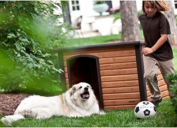 precision pet products extreme outback log cabin dog house, large, natural wood (7027013) precision pet products extreme outback log cabin dog house, large, natural wood (7027013)