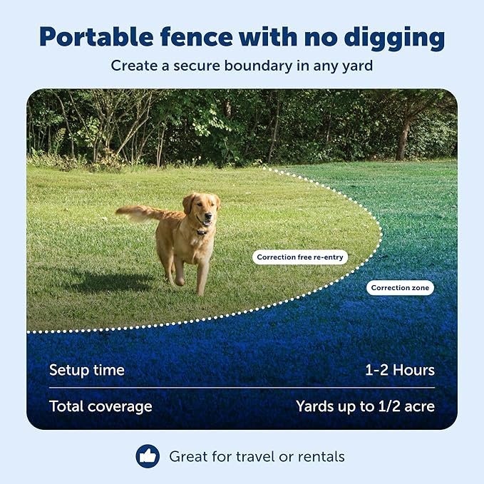 petsafe wireless pet containment system – original wireless electric fence for dogs – covers up to 1/2 acre – for pets 8lb+ petsafe wireless pet containment system – original wireless electric fence for dogs – covers up to 1/2 acre – for pets 8lb+
