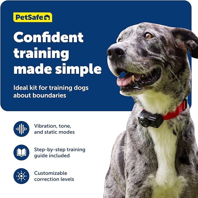 petsafe wireless pet containment system – original wireless electric fence for dogs – covers up to 1/2 acre – for pets 8lb+ petsafe wireless pet containment system – original wireless electric fence for dogs – covers up to 1/2 acre – for pets 8lb+