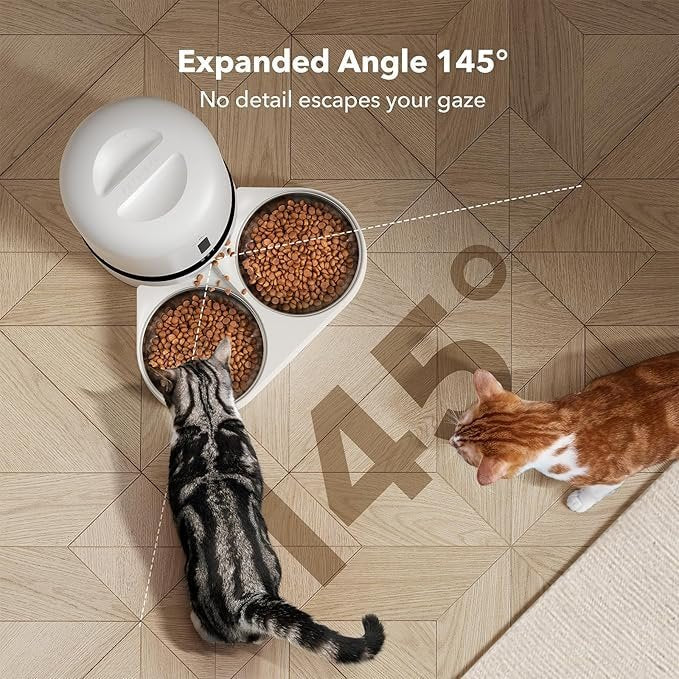 petlibro automatic cat feeder with camera for two cats, 1080p hd video with night vision, 5g wifi pet feeder with phone app control, 2 way audio for cat & dog, low food & motion & sound alerts petlibro automatic cat feeder with camera for two cats, 1080p hd video with night vision, 5g wifi pet feeder with phone app control, 2 way audio for cat & dog, low food & motion & sound alerts