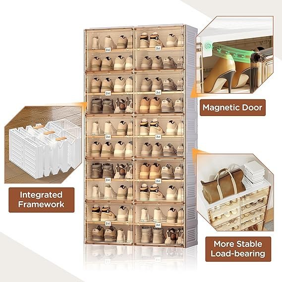 antbox portable shoe rack organizer for closet entryway, stackable sneaker storage shoe cabinet with magnetic clear door, large plastic storage containers bins with lids 10 tiers 40 pairs antbox portable shoe rack organizer for closet entryway, stackable sneaker storage shoe cabinet with magnetic clear door, large plastic storage containers bins with lids 10 tiers 40 pairs