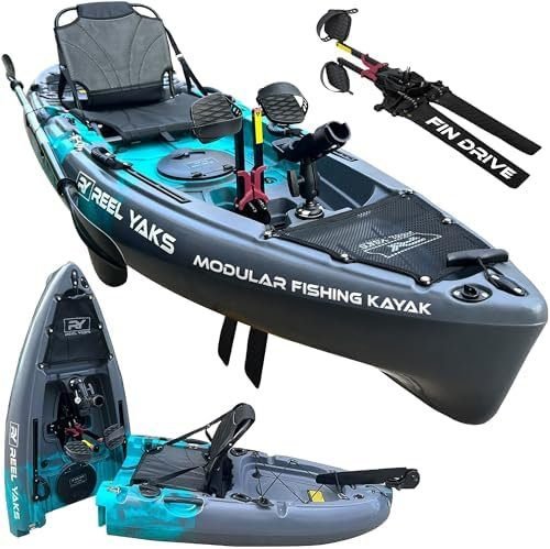 reel yaks raptor modular fishing kayak – 9.5ft lightweight sit on top kayak for adults & youth – stable & portable, ideal space saving design for travel – 380lbs capacity reel yaks raptor modular fishing kayak – 9.5ft lightweight sit on top kayak for adults & youth – stable & portable, ideal space saving design for travel – 380lbs capacity