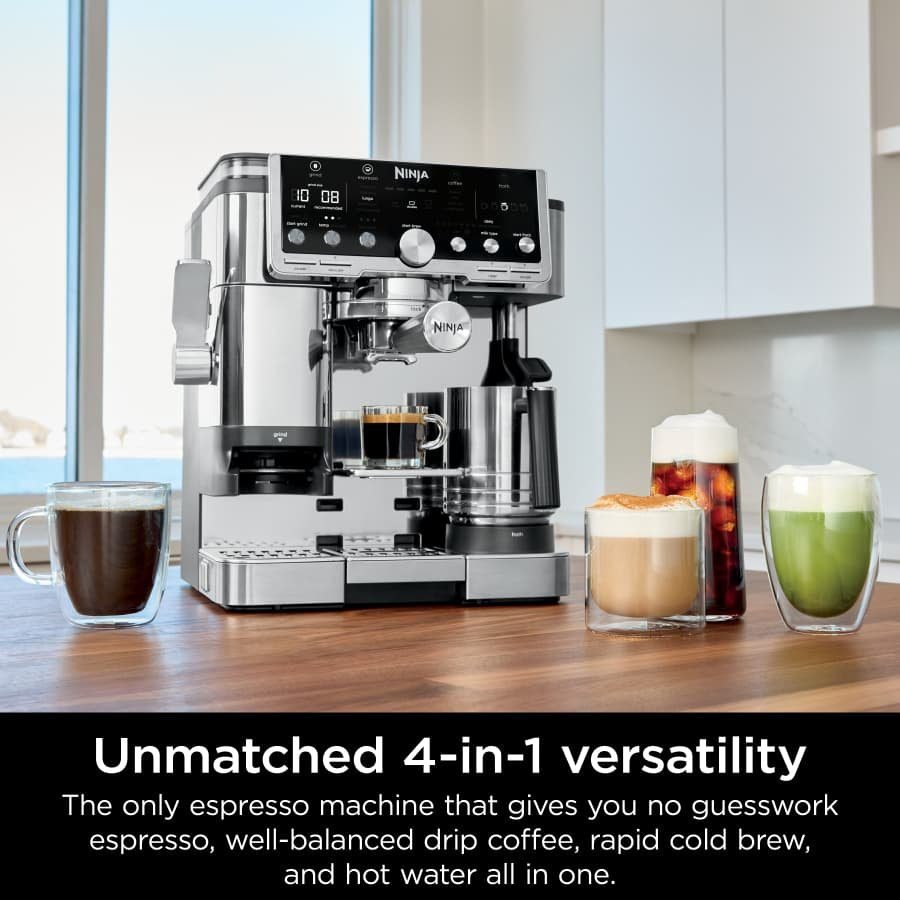 ninja luxe™ café pro 4 in 1 espresso drip coffee & cold brew maker with hot water dispenser ninja luxe™ café pro 4 in 1 espresso drip coffee & cold brew maker with hot water dispenser