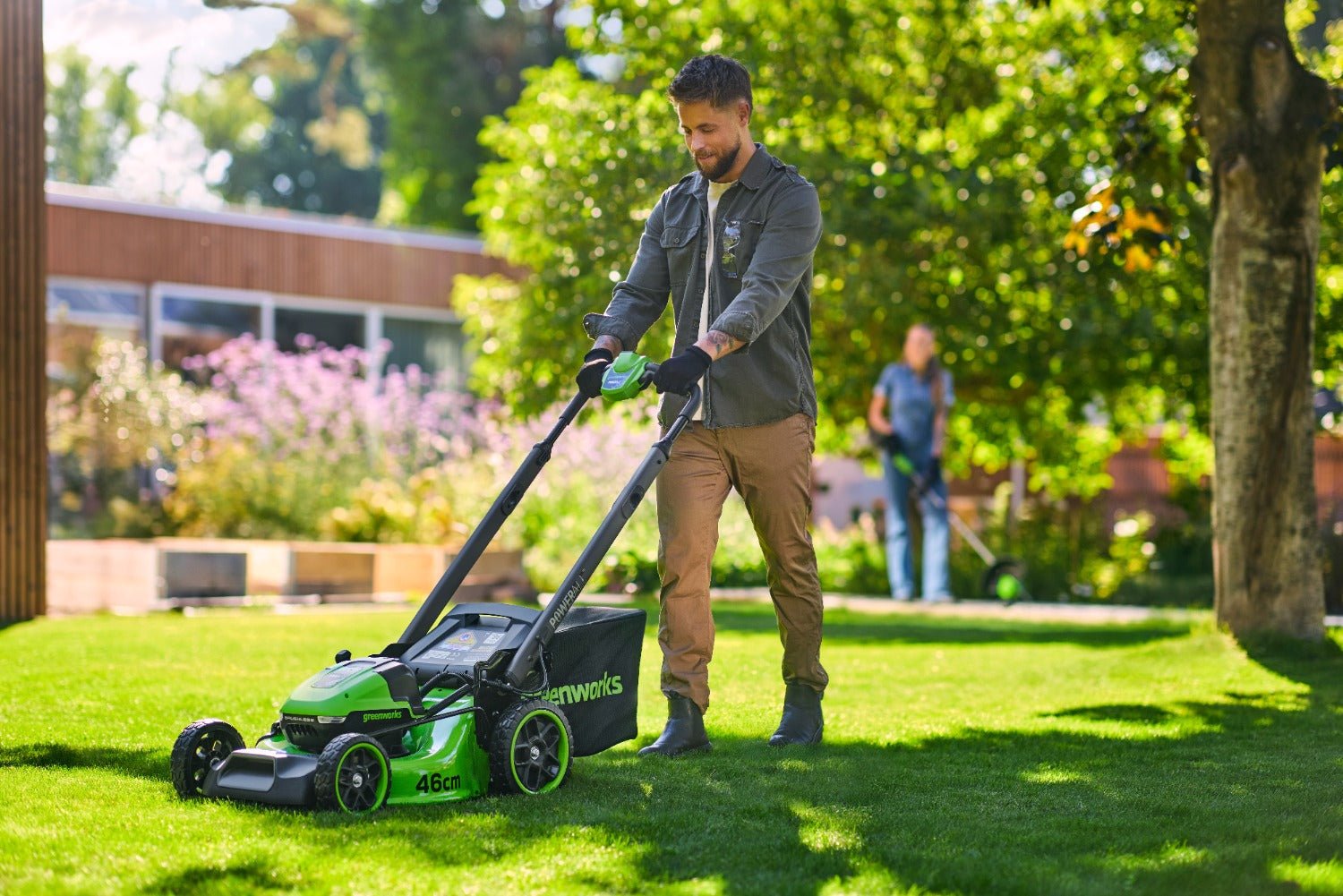 powerall 48v (24v x 2) lawn mower 46cm self propelled gen. ii – 2x 4ah battery powerall 48v (24v x 2) lawn mower 46cm self propelled gen. ii – 2x 4ah battery