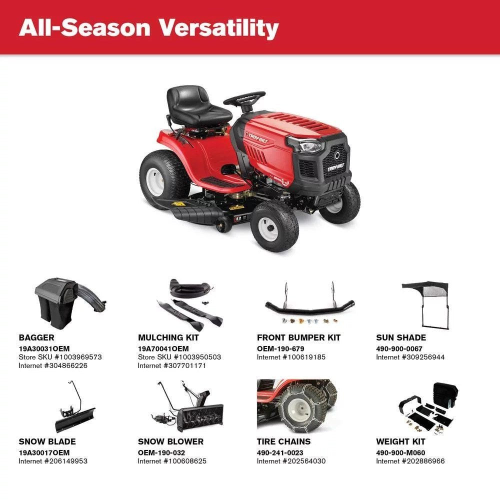 troy bilt bronco 42 in 19 hp briggs & stratton automatic drive gas riding lawn tractor with mow in reverse troy bilt bronco 42 in 19 hp briggs & stratton automatic drive gas riding lawn tractor with mow in reverse