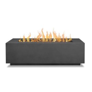 real flame aegean 50″ rectangle propanes gas outdoor fire tables