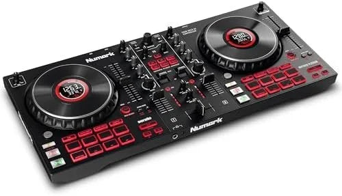 numark mixtrack platinum fx serato dj controllers with jog wheel displays, 4 decks, mixers, effects paddles and (audio interface) numark mixtrack platinum fx serato dj controllers with jog wheel displays, 4 decks, mixers, effects paddles and (audio interface)