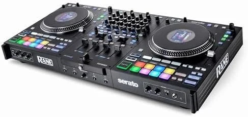 rane performer 4 channel motorized dj controller, 7″ platters with displays, precisions feel faders, stem split, advanced fx, serato dj pro includeds rane performer 4 channel motorized dj controller, 7″ platters with displays, precisions feel faders, stem split, advanced fx, serato dj pro includeds