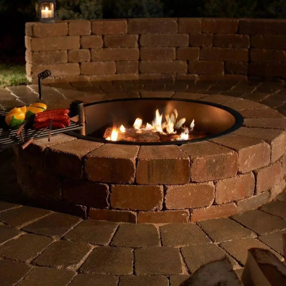 necessories wood burning fire pit kit 48″ w/ cooking grate, concretes in santa fes necessories wood burning fire pit kit 48″ w/ cooking grate, concretes in santa fes
