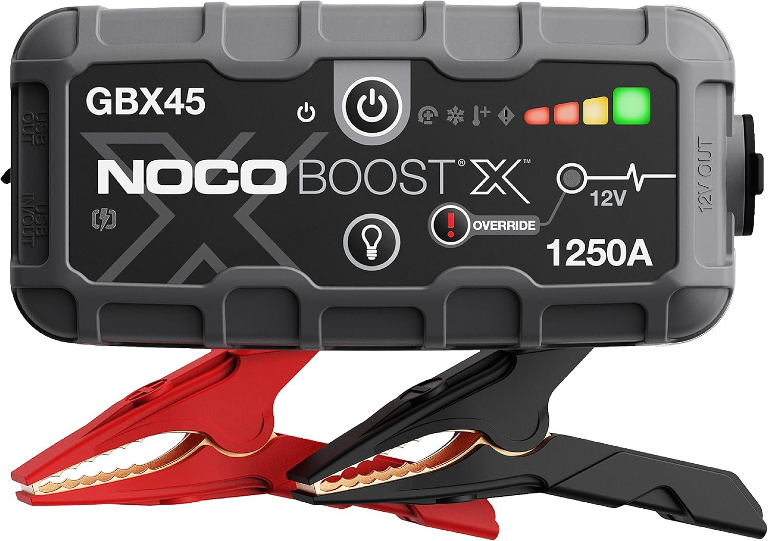noco boost x gbx45: 1250a ultrasafe jump starter, 12v lithium battery booster pack, portable jump box, power bank & jumper cables, for 6.5l gas and 4.0l diesel engines noco boost x gbx45: 1250a ultrasafe jump starter, 12v lithium battery booster pack, portable jump box, power bank & jumper cables, for 6.5l gas and 4.0l diesel engines