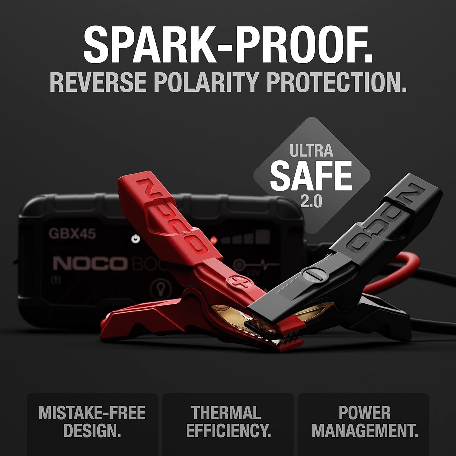 noco boost x gbx45: 1250a ultrasafe jump starter, 12v lithium battery booster pack, portable jump box, power bank & jumper cables, for 6.5l gas and 4.0l diesel engines noco boost x gbx45: 1250a ultrasafe jump starter, 12v lithium battery booster pack, portable jump box, power bank & jumper cables, for 6.5l gas and 4.0l diesel engines