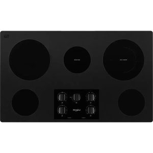 whirlpool 36 inch electric ceramic glass cooktops wce55us6hb