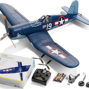 leambe brushless 4 channel rc plane f4u corsair 500mm remote control airplane fighter rtf with 6 axis gyro, 3 modes & aerobatics for beginners & adults