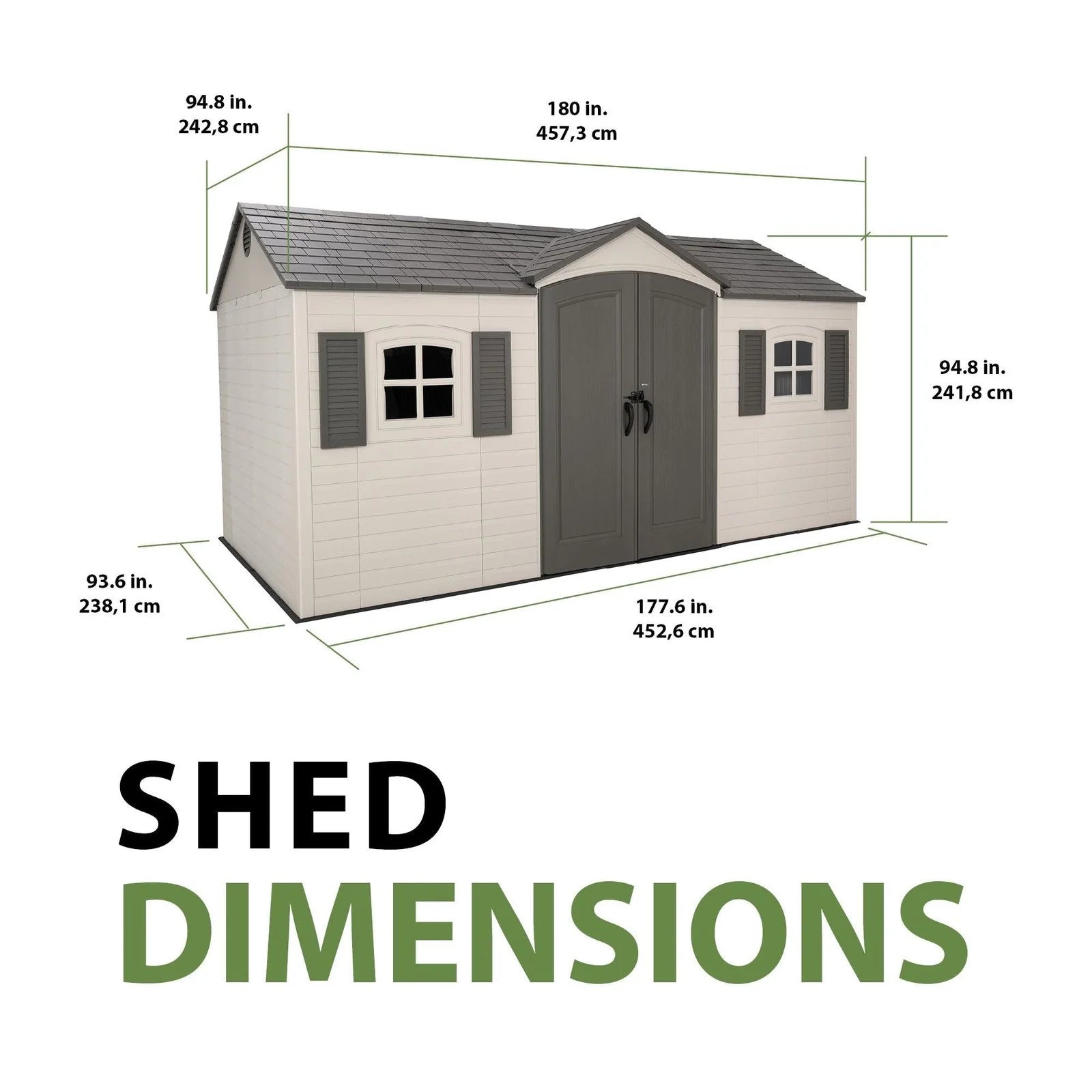 lifetime legacy 15 ft x 8 ft outdoor storage sheds – 60465 lifetime legacy 15 ft x 8 ft outdoor storage sheds – 60465