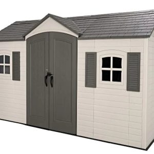 lifetime legacy 15×8 plastic storage shed kit w/ floors