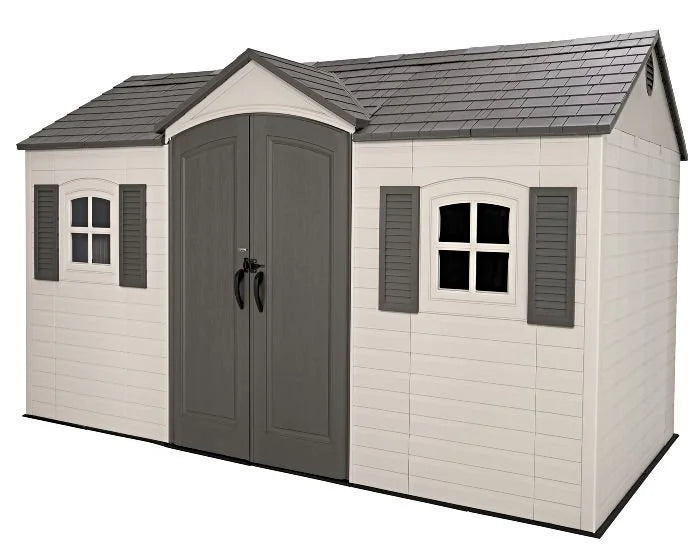 lifetime legacy 15×8 plastic storage shed kit w/ floors lifetime legacy 15×8 plastic storage shed kit w/ floors
