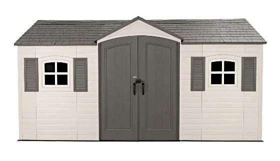 lifetime legacy 15×8 plastic storage shed kit w/ floors lifetime legacy 15×8 plastic storage shed kit w/ floors