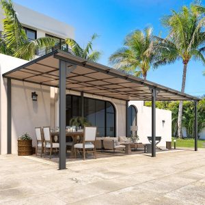 aecojoy 20’x12′ wall mounteds gazebos pergola