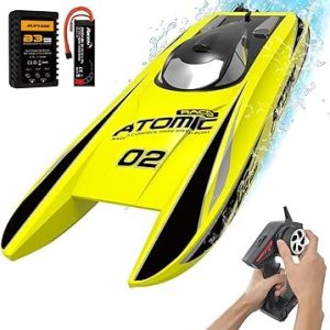 olantexrc brushless rc boat atomic 42mph 25.6″ high speed remote control boat ready to run