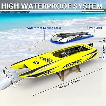 olantexrc brushless rc boat atomic 42mph 25.6″ high speed remote control boat ready to run olantexrc brushless rc boat atomic 42mph 25.6″ high speed remote control boat ready to run
