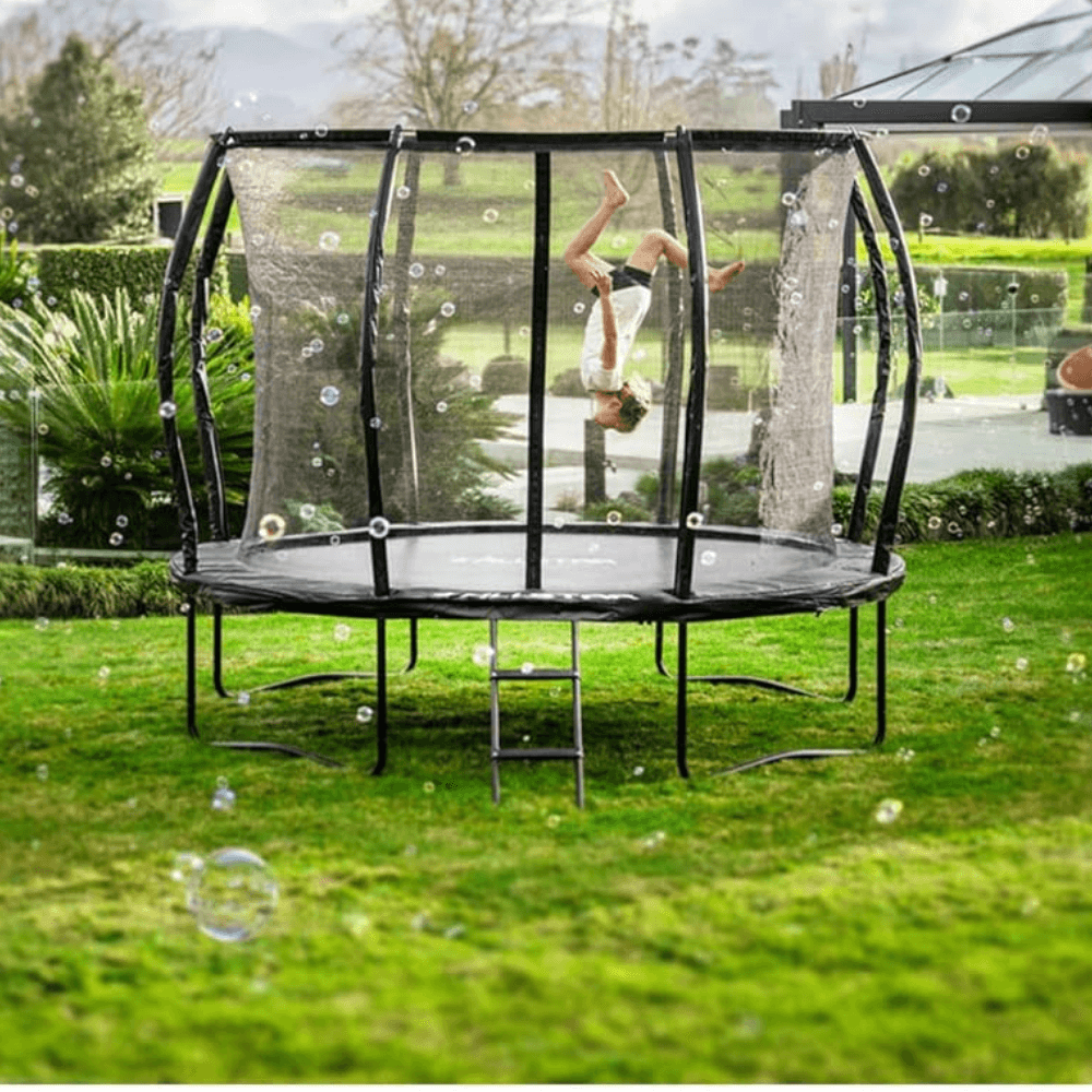 allstar 10 trampoline outdoor backyard play equipment with net & ladder allstar 10 trampoline outdoor backyard play equipment with net & ladder