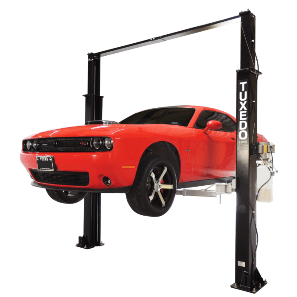 asymmetric 2 post car lift clear floor 9,000 lbs. capacity heavy duty in black asymmetric 2 post car lift clear floor 9,000 lbs. capacity heavy duty in black