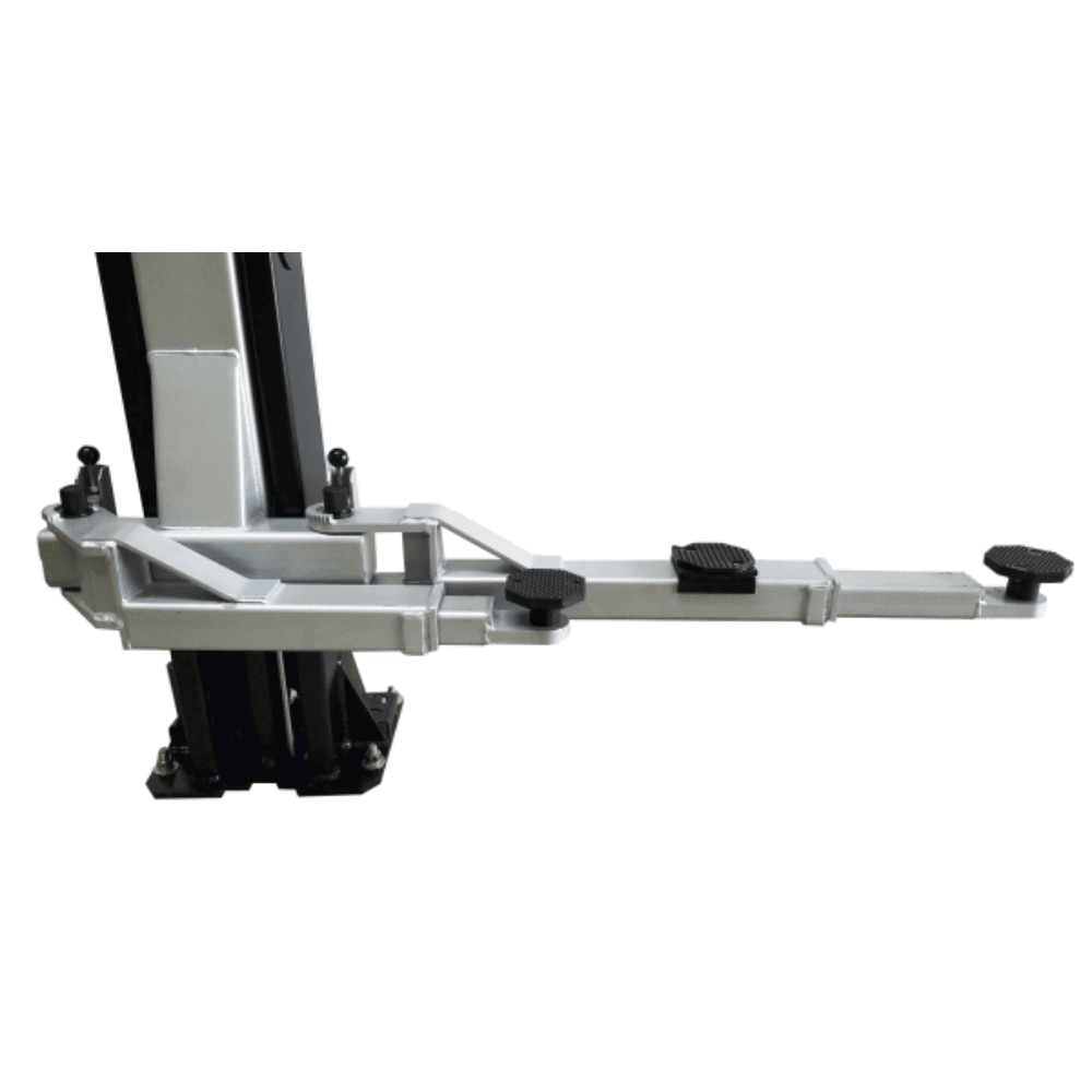asymmetric 2 post car lift clear floor 9,000 lbs. capacity heavy duty in black asymmetric 2 post car lift clear floor 9,000 lbs. capacity heavy duty in black