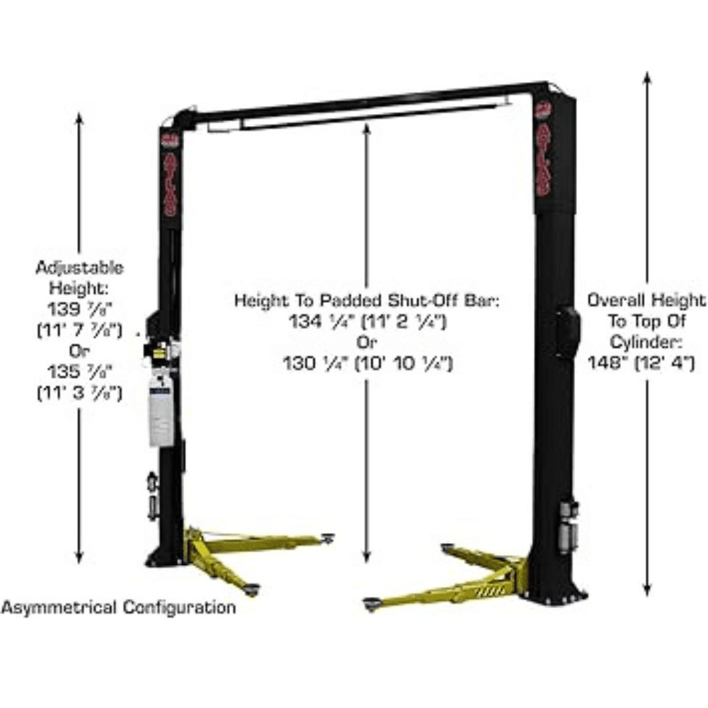 platinum 10000 lb certified 2 post lift – atlas pvl 10 platinum 10000 lb certified 2 post lift – atlas pvl 10