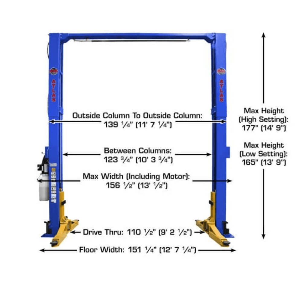 platinum 12000 lb certified 2 post lift – atlas pvl 12 platinum 12000 lb certified 2 post lift – atlas pvl 12