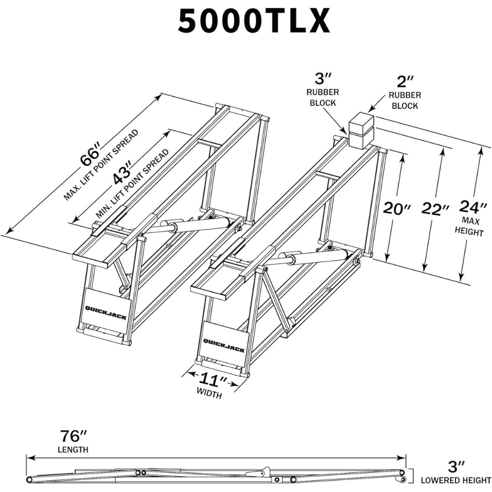 quickjack 5000tlx extended length portable lift package deal – 5,000 lbs capacity quickjack 5000tlx extended length portable lift package deal – 5,000 lbs capacity