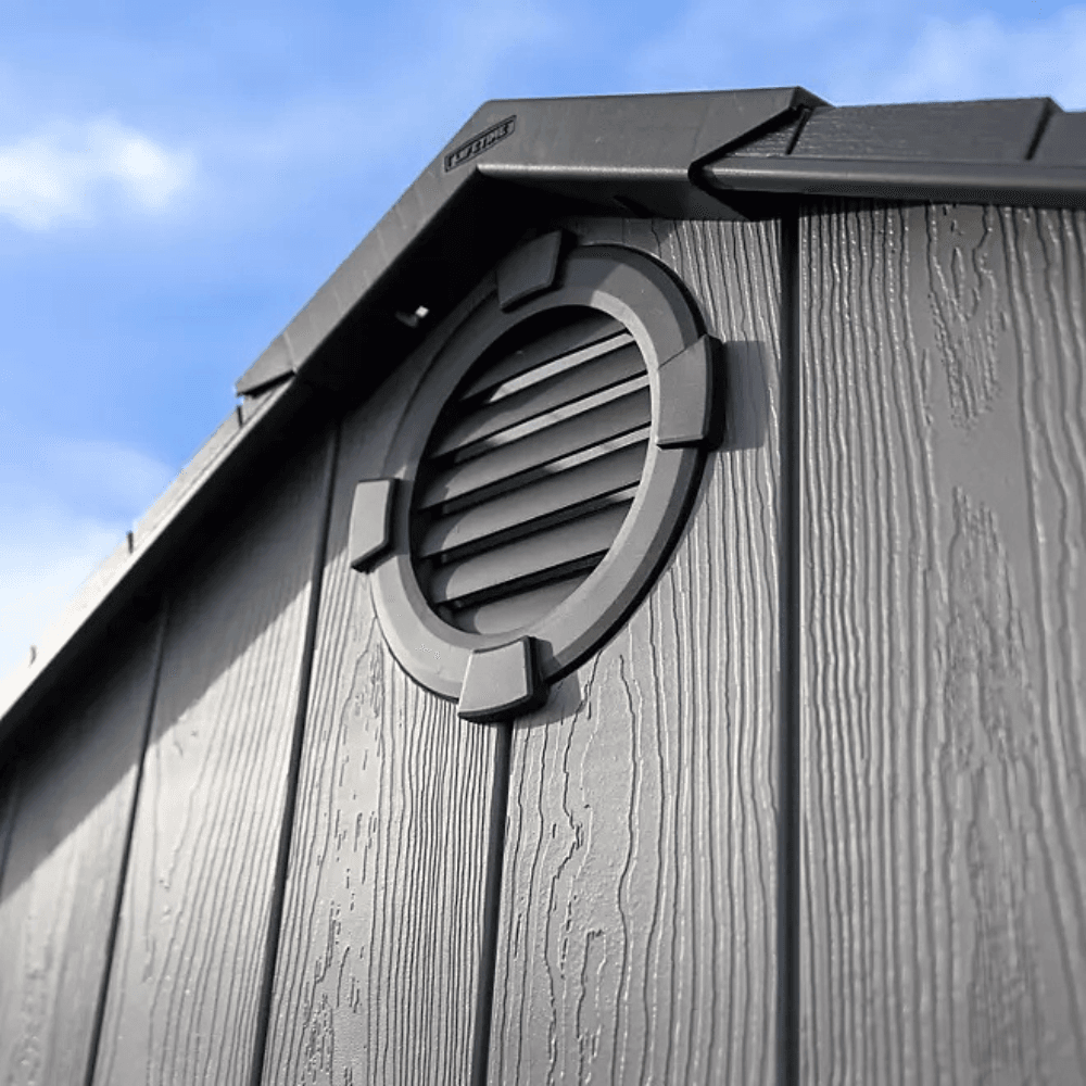 lifetime 15′ x 8′ dual entry outdoor storage shed, gray lifetime 15′ x 8′ dual entry outdoor storage shed, gray