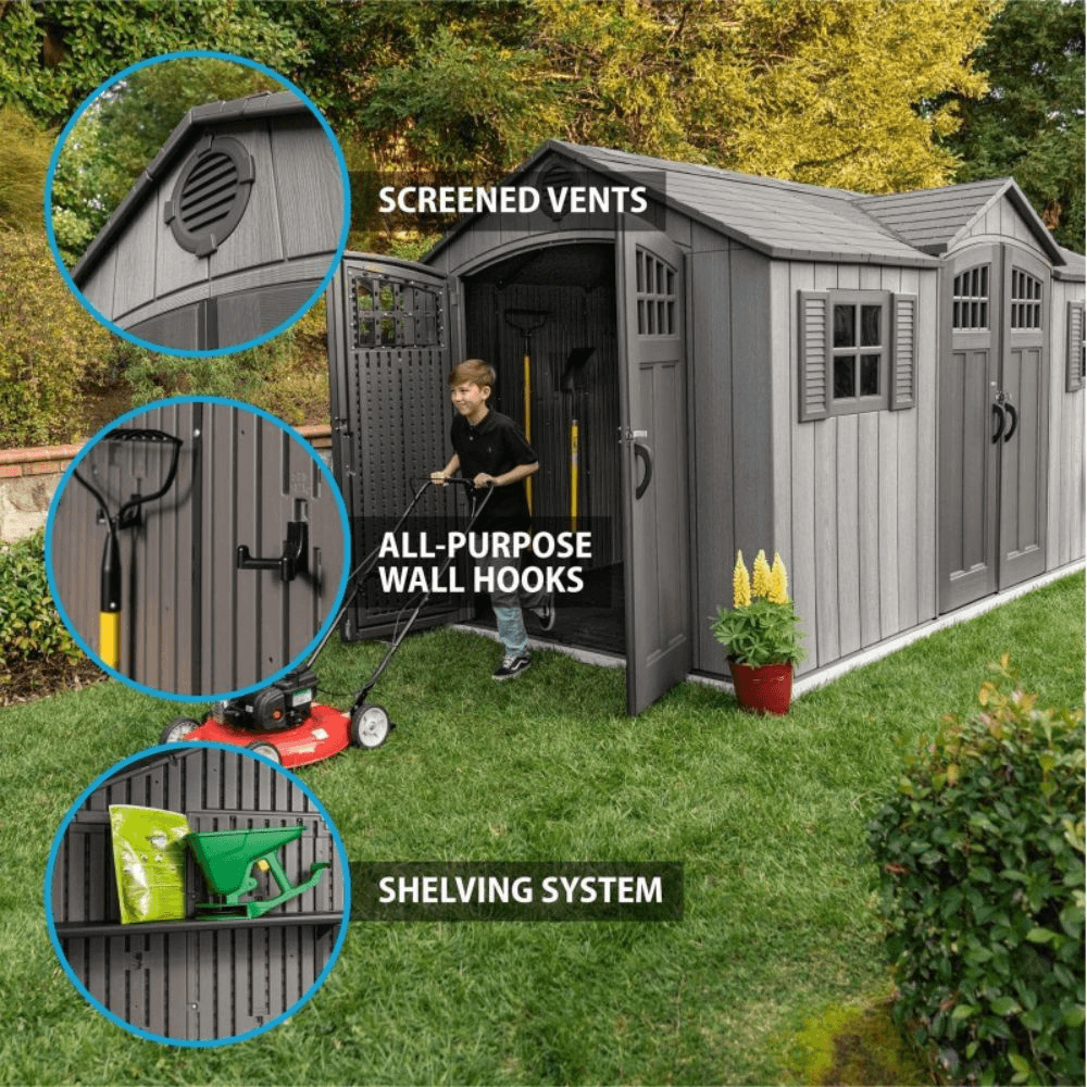 lifetime 15′ x 8′ rough cut backyard storage shed with floor (60318) lifetime 15′ x 8′ rough cut backyard storage shed with floor (60318)